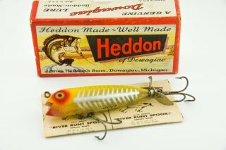 Vintage Heddon Darting Zara Spook Antique Fishing Lure Yellow Shore Et21
