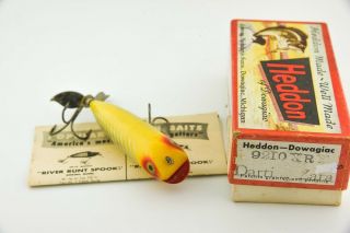 Vintage Heddon Darting Zara Spook Antique Fishing Lure Yellow Shore ET21 3