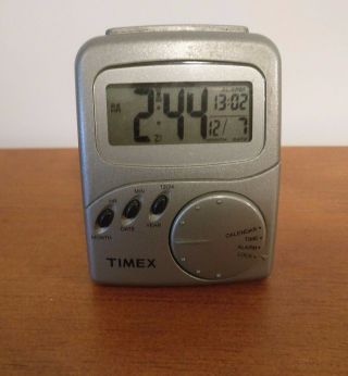 Vintage Timex Indiglo Desk Travel Digital Alarm Clock Night Light & Snooze