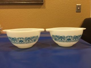 Vintage Pyrex Mixing Bowls 1 1/2 Quart Horizon Blue 441 Antique Pyrex Bowls