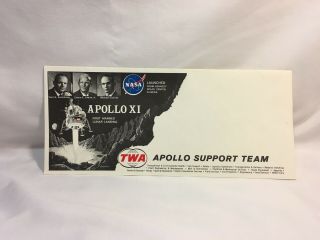 Vintage Twa Nasa Apollo Xi First Manned Lunar Landing Envelope