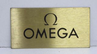 Vintage Jewellery Watch Shop Sign Display Store Counter Omega Metal Sign