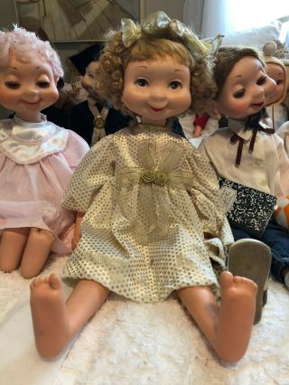 1960 - 61 Tillie The Talker Whimsie Doll In Pretty Gold Dress