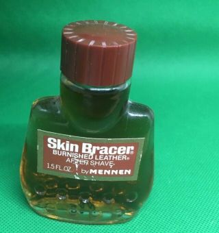 Mens Fragrance Vintage Mennen Skin Bracer 1.  5 Oz Burnished Leather Aftershave