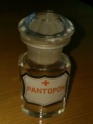 Antique Apothecary Bottle Pantopon