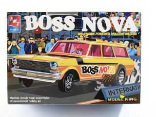 Boss Nova Draggin Wagon Model King Amt 1:25 21441p Model Kit Open Box