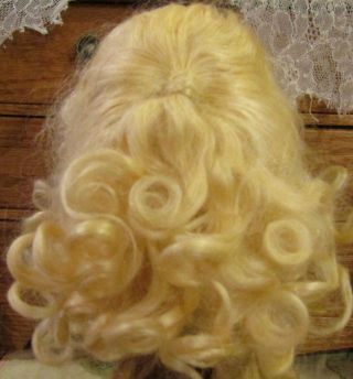 G212 Vintage 8 " Gorgeous Mohair Doll Wig For Antique Bisque Doll