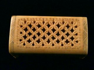 Wow Pure Chinese Bone Hand Carved Little Box L020