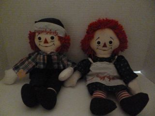 Vintage Applause Raggedy Ann And Andy Dolls I Love You 2
