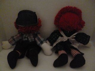 Vintage Applause Raggedy Ann And Andy Dolls I Love You 3