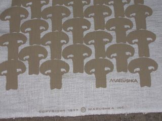 Vintage 1977 Marushka Mushroom Textile Print 2