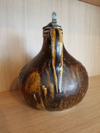 Antique Bellarmine jug Bartmannskrug Bartmann intact German stoneware jug 3