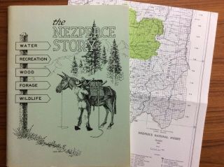 Vintage 1970 Nezperce National Forest Story History & Photos Book & Map Idaho Id