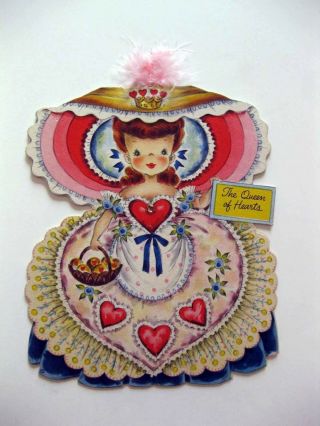 1947 Hallmark Paper Doll Card Land Of Make Believe Queen Of Hearts B