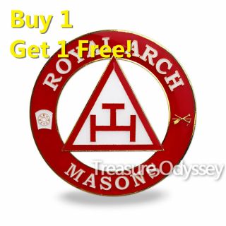 Freemasonry Royal Arch Auto Car Emblem Badge Masonic Metal Craft Sticker