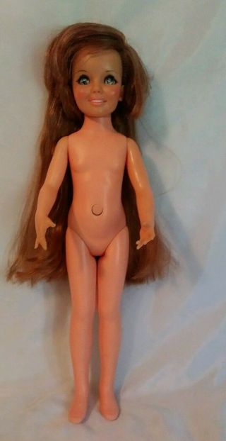 Vintage Crissy Doll W Growing Hair By Ideal No Clothes Eyes