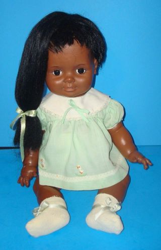 Vtg 1973 Ideal African American Black Baby Crissy Doll 24 "