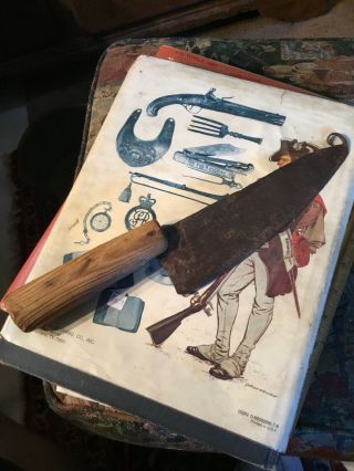 18th Century Revolutionary War Forged Iron Knife Iron Work 1700’s