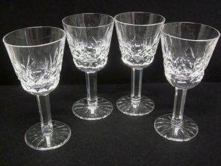 Vintage Waterford Lismore Cut Crystal Liqueur Cordial Shot Glasses Set Of 4
