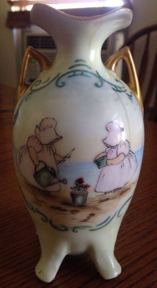 Antique Hand Painted Vase - 1912 - Origin Unknown -