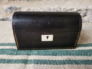 A Victorian Leather Box by Edwards & Jones 7