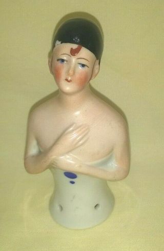 Antique China Flapper Art Deco Half Doll Germany $22.  22