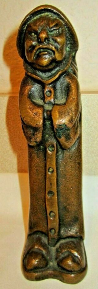 Antique Chinese Solid Bronze Homo Erotica Hooded Monk Phallus Statue
