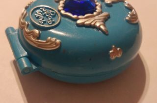 Vintage 1992 Polly Pocket Blue Jeweled Compact Bluebird Under Sea 5