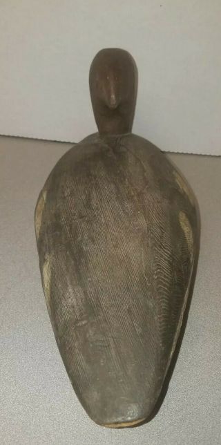 Antique Hand Carved Wooden Duck Decoy Of A Wood Duck or Merganser Great Piece 5