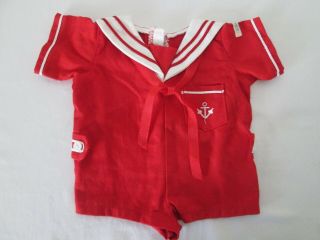 Vintage Cabbage Patch Kids Doll Red Sailor Suit By Coleco