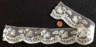 Handmade Victorian Wide Valenciennes Lace Edging Study Piece Sew Craft