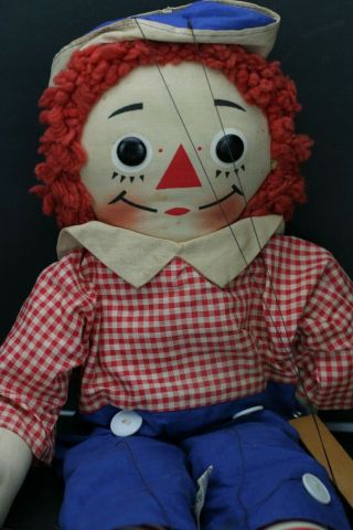 Vintage Knickerbocker Toy Raggedy Andy Marionette Puppet 5