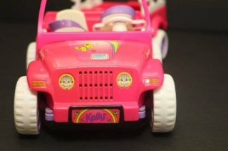 Barbie Kelly Pink Jeep & Trailer 1997 Power Wheels Motorized Car Vintage 90 ' s 8