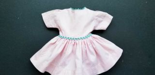 Vintage Ideal P91 Toni Pink Doll Dress With Turquoise Rick Rack