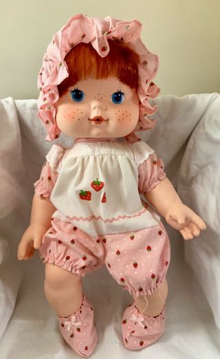 Vintage 80s Strawberry Shortcake Blow Kiss Doll With Hat And Shoes 