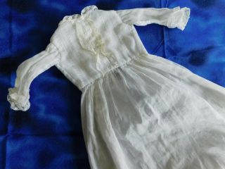 Antique Lace Trimmed Cotton Doll Dress & For Antique Or Vintage Doll