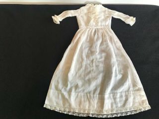 Antique Lace Trimmed Cotton Doll Dress & For Antique or Vintage Doll 4