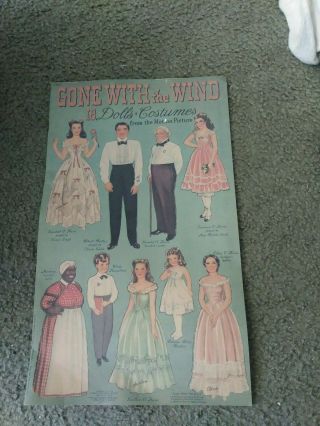1940 Merrill Paper Doll Book - Gone With The Wind 3404 Reprint 1990