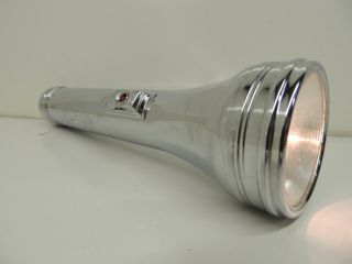Vintage Chrome Fulton Kwik - Lite 10” Flashlight Light Antique