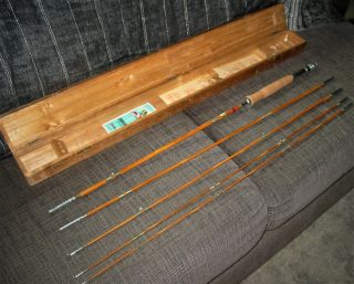 Vintage Ebisu Fly Fishing Rod Set With Wooden Case Japan
