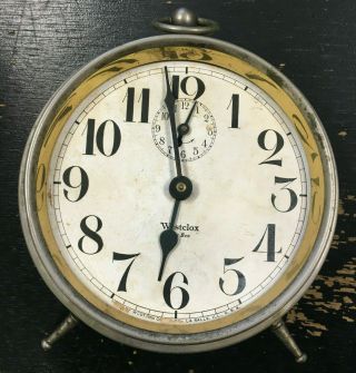 Vintage/antique 1925 Westclox Western Clock Co.  Big Ben Alarm Clock - Peg Legs