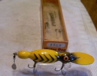 WOOD BOMBER WATER DOG LURE 09/07/18pots BOX PAPER ROUGH 2