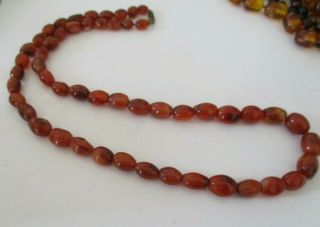 Antique Cornelian 26 Inch Necklace With Graduating Beads
