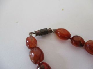 Antique Cornelian 26 inch Necklace with Graduating Beads 3
