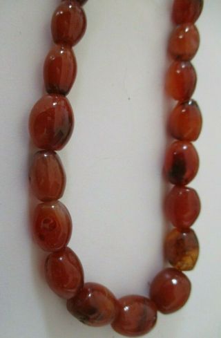 Antique Cornelian 26 inch Necklace with Graduating Beads 4