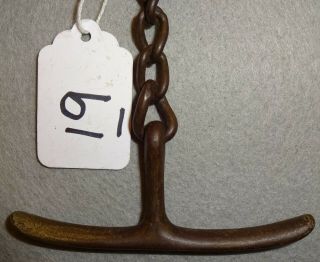 Antique Handcuffs,  Come Along Chain Twister Circa 1884 2