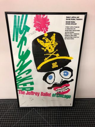 The Joffrey Ballet Of Chicago Vintage Nutcracker Poster Signed 14x22” Migdoll