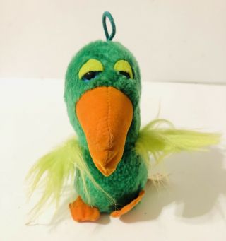 Vintage Htf Russ Berrie Chirpy Herby Green Bird Clucking Plush