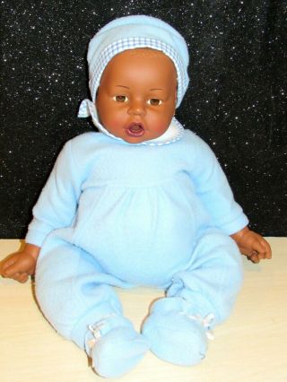 Vintage Reborn 17 " 1997 Cititoy Newborn Baby Doll African American Weighted Cute
