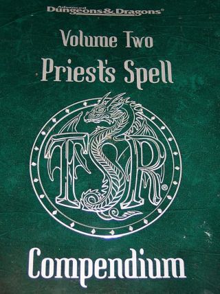 VINTAGE 1999 TSR DUNGEONS & DRAGONS PRIEST ' S SPELL COMPENDIUM VOLUME TWO 2